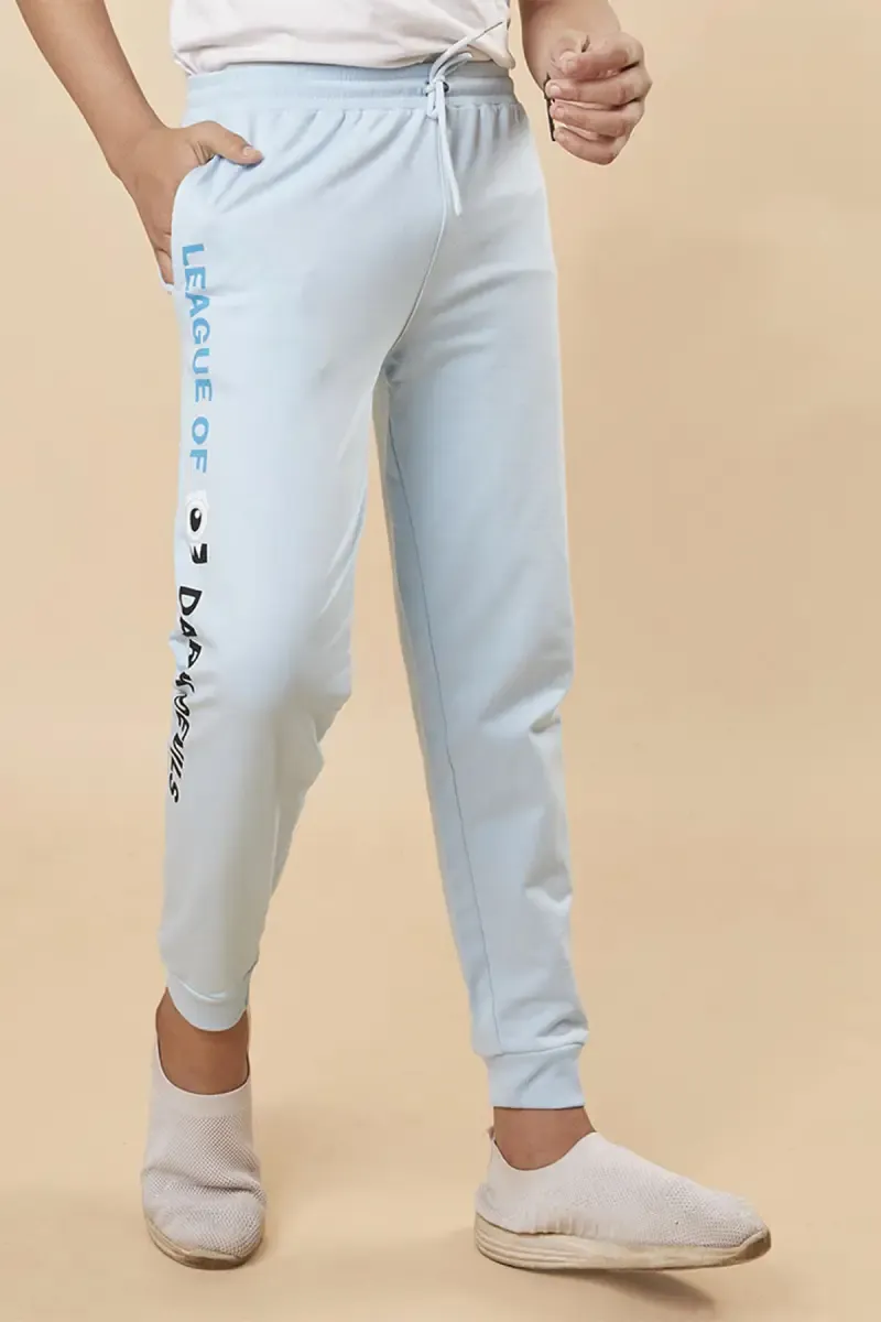 Cotton Printed Joggers for Boys 028295SKYBLU1314YRS