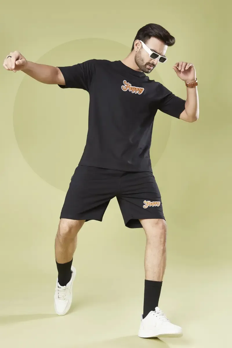 Men's Cotton Embroidered Co-Ord Set