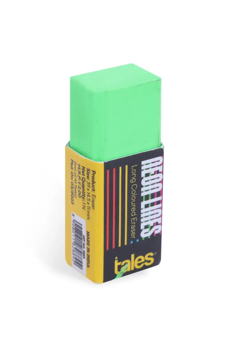 Neon Lines Colored Erasers Multicolor - (Pack of 20)