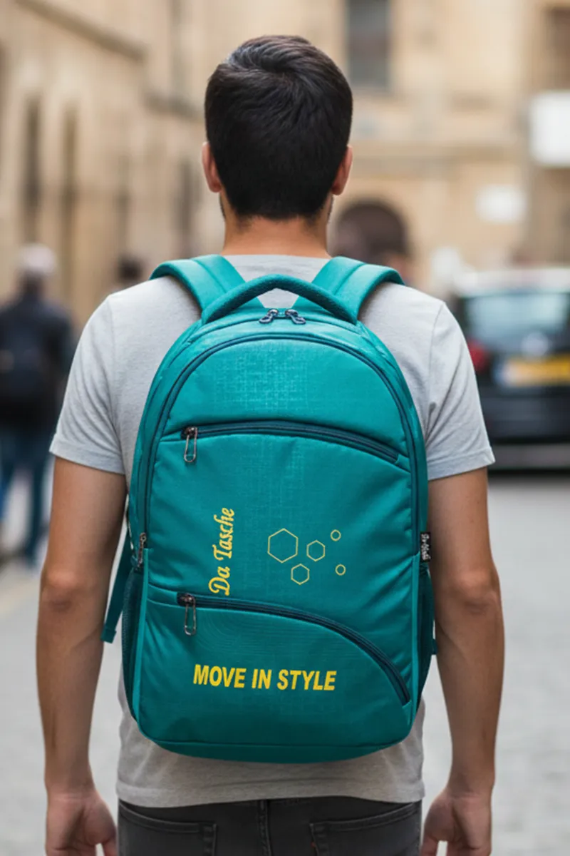 Large 40 L Emboss Laptop Backpack with Rain Cover 028621GRE