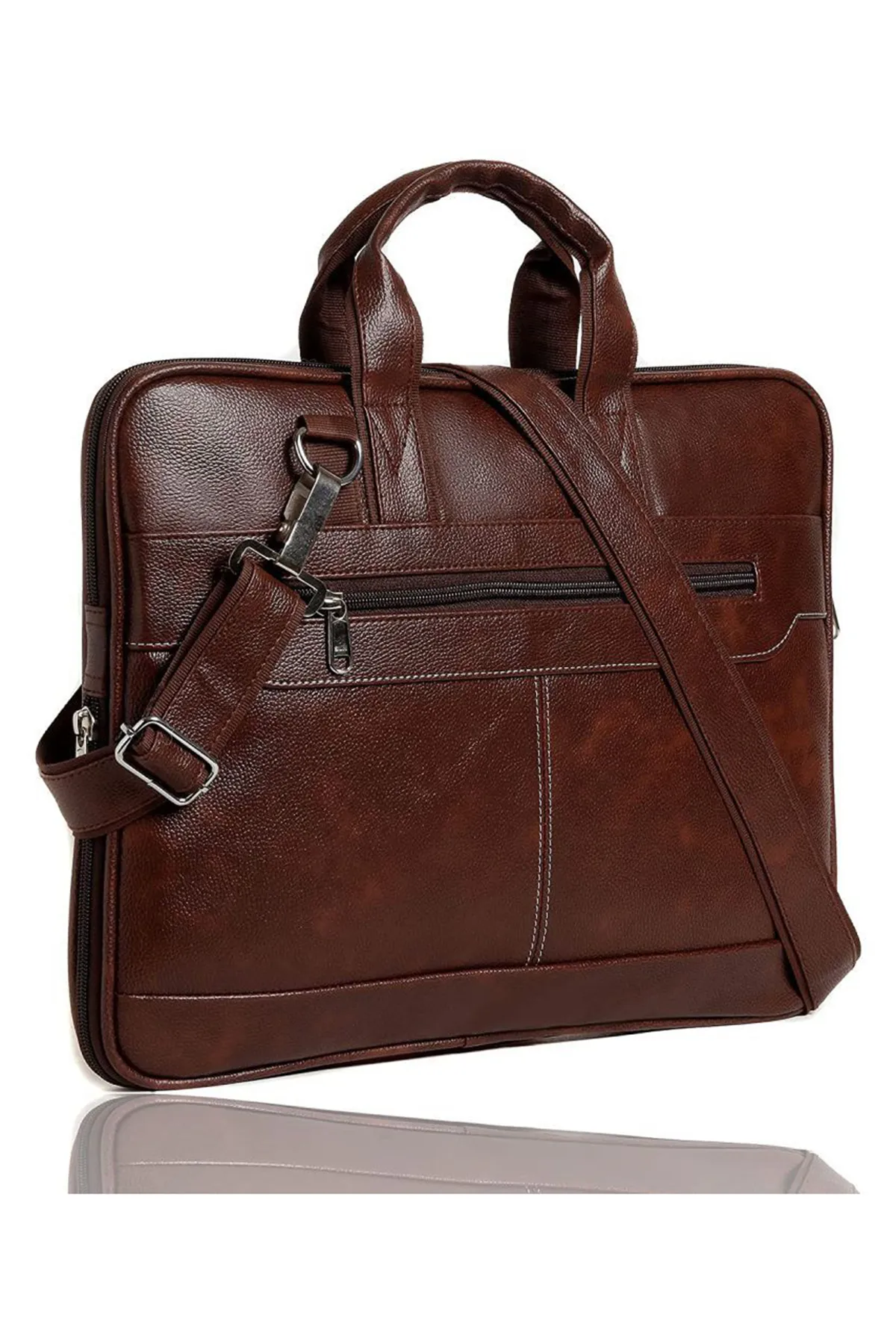 Sleek and Expandable Laptop Bag with Sling 028664BRO2