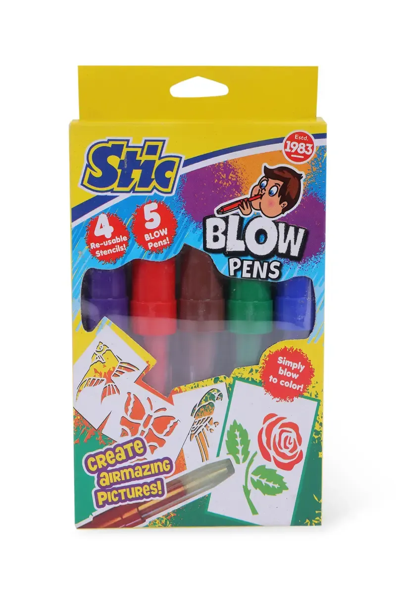 Stic Blow Coloring Pens - Pack Of 5 