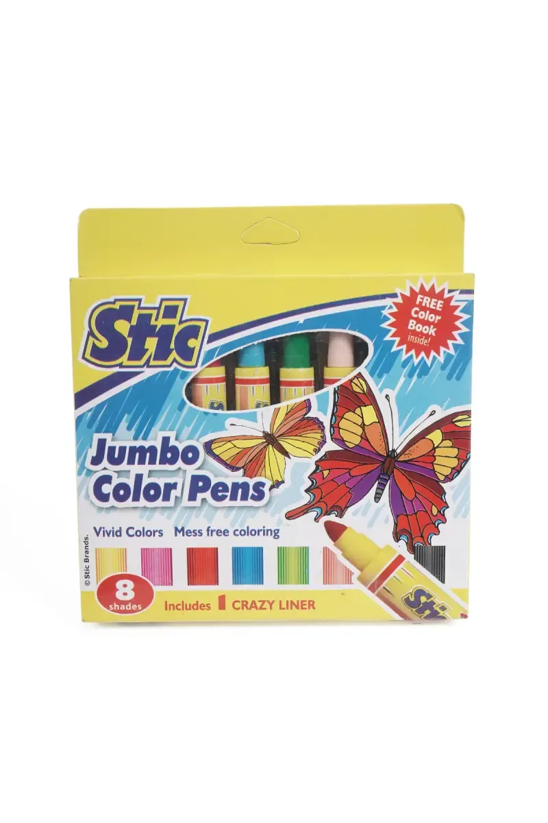 Stic Jumbo Color Pens 8 Shades (Multicolor) - Pack of 8  028682MUL8SHA