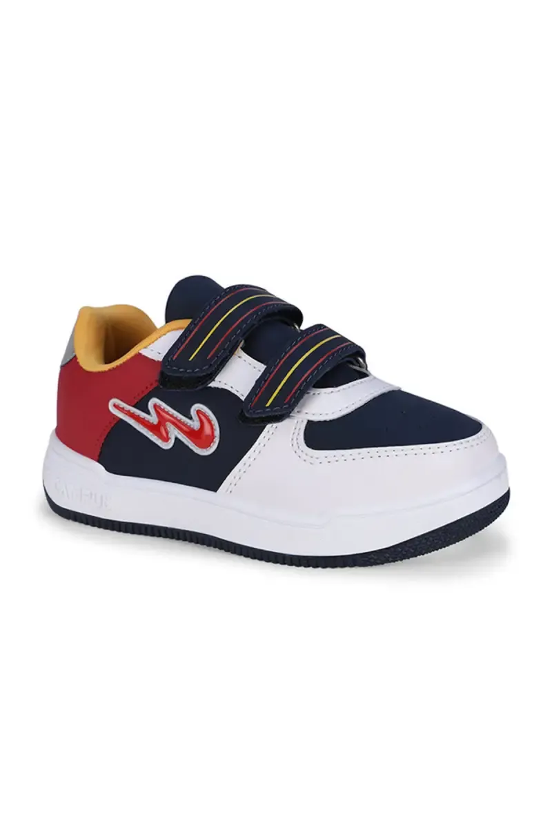 Colourblocked Velcro Sneakers for Kids 0287022WHI&NAVBLU
