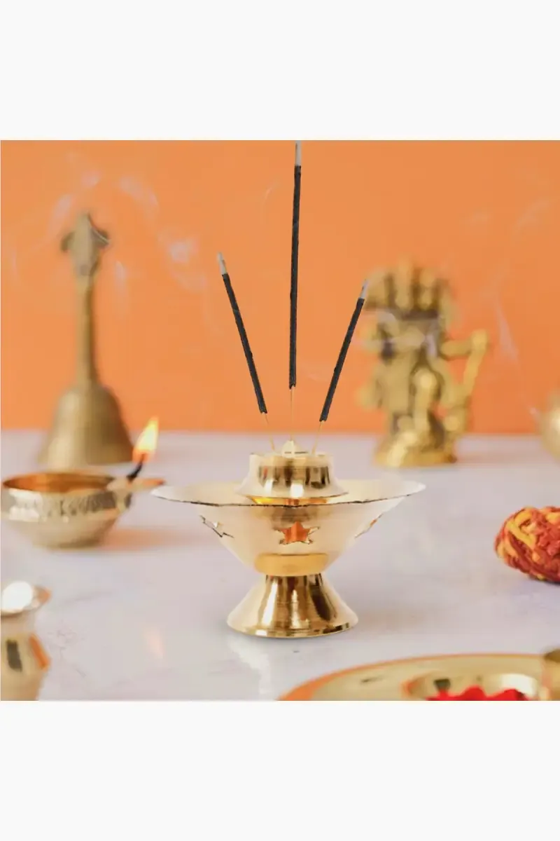 Brass Agarbatti Stand - 5cm
