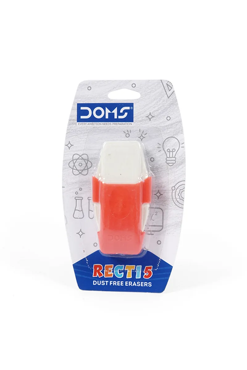 Doms Recti 5 Eraser (Red) - Pack of 1 