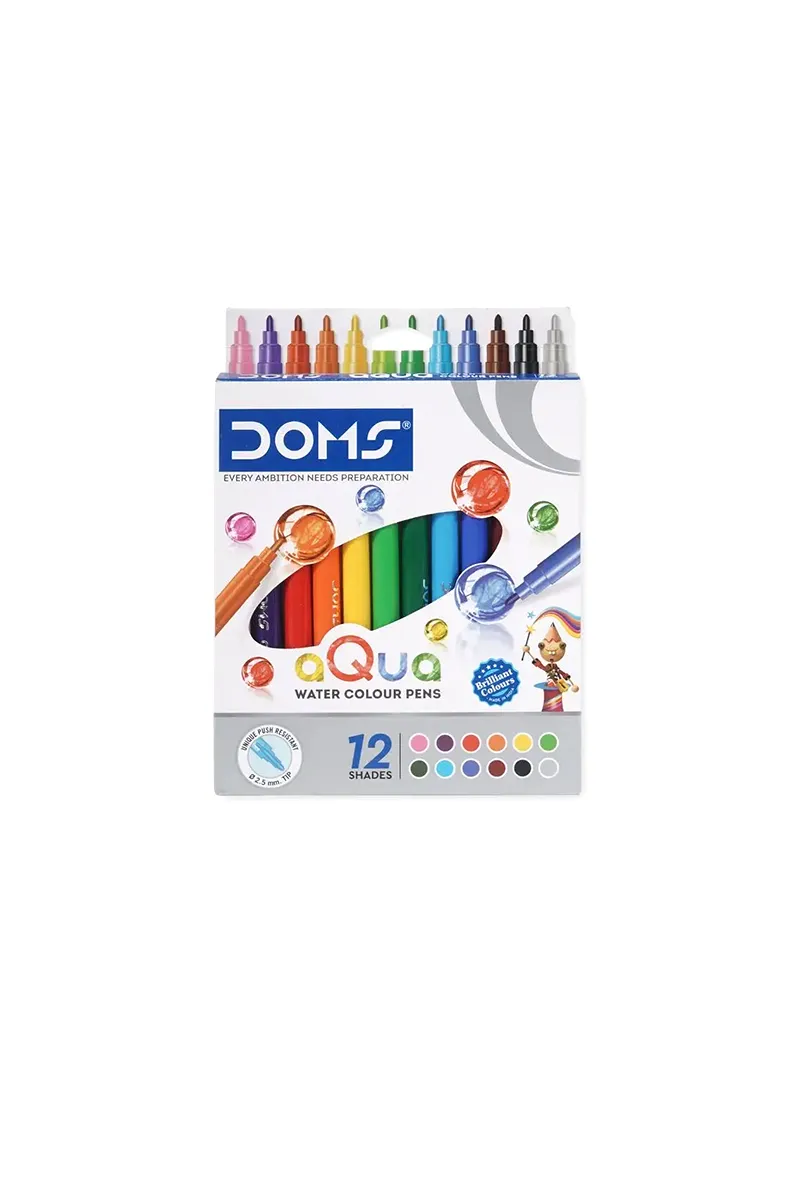 Doms Aqua Water Color 12 Shades (Multicolor) - Pack of 1 028904MUL