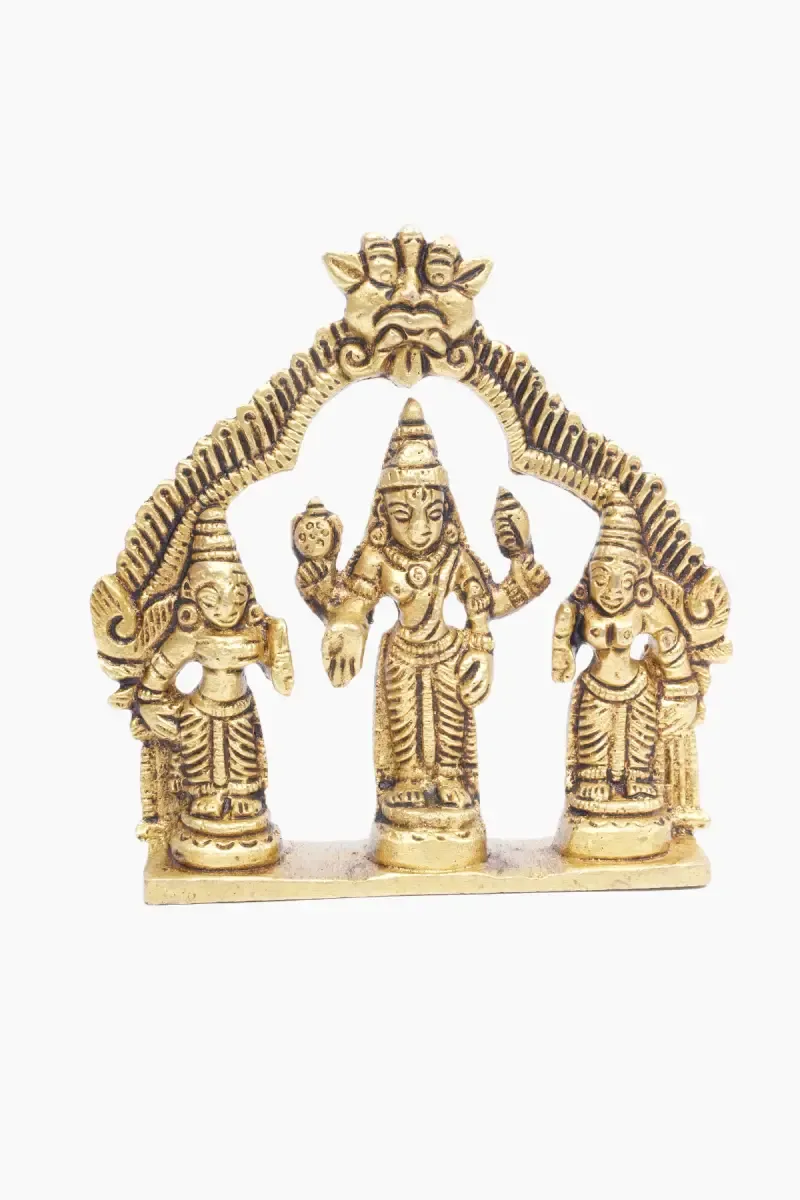 Brass Perumal Set - 10 cm