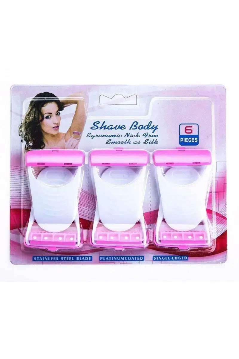 Shave Body Razor for Women (Multicolor) - Pack of 6 