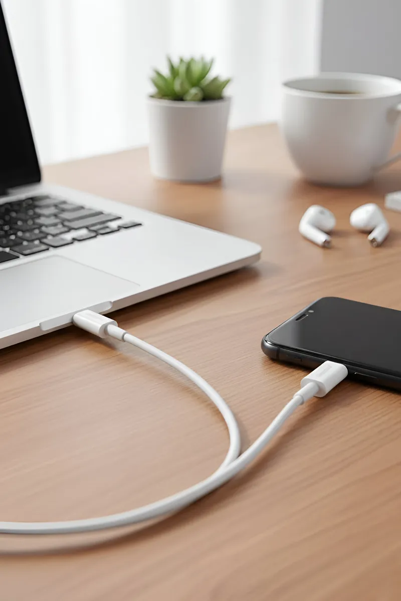 DC-520 1m Type C to Type C Cable with 66W Support, PD Fast Charging (White)