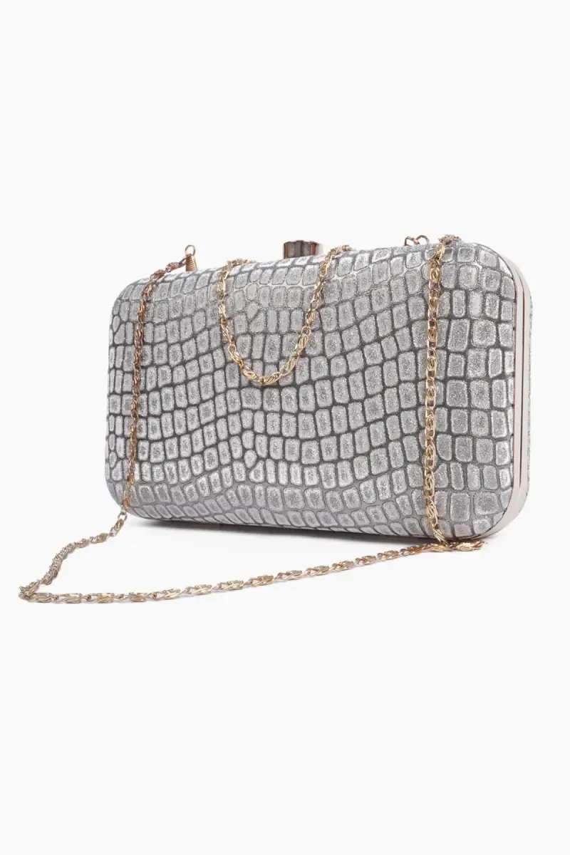 Women’s Partywear Box Clutch Sling Bag 