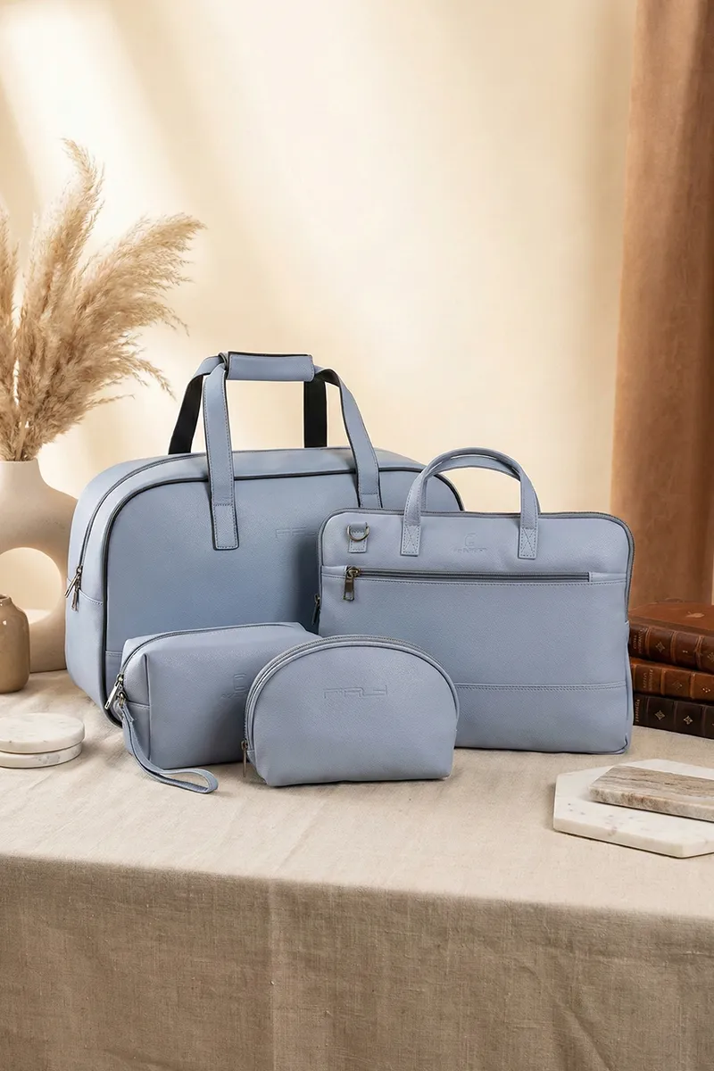 Unisex Medium Leatherette Duffle Bag Pack of 4 