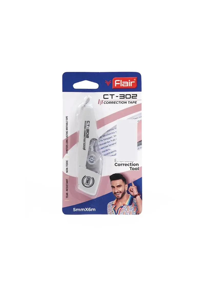 Flair CT 302 Correction Tape (Grey) - Pack of 1 029452GRE