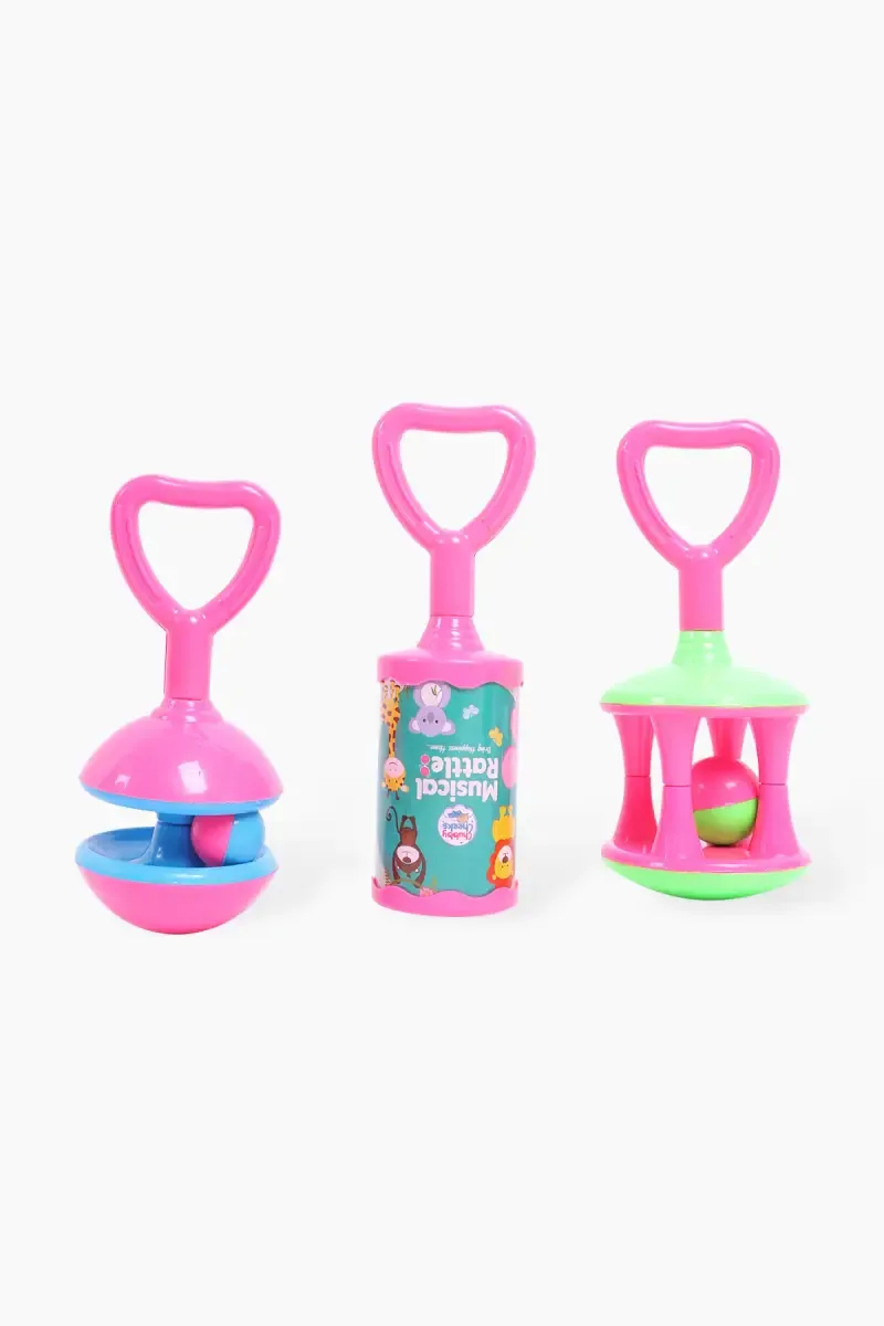 Chime Musical Rattles (Multicolor) - Pack of 3