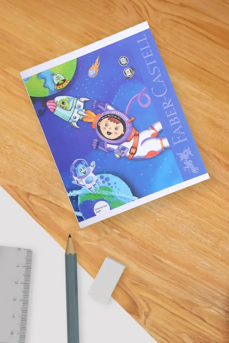 Faber Castell Student Notebook Small – Double Line 80 Pages (Blue)