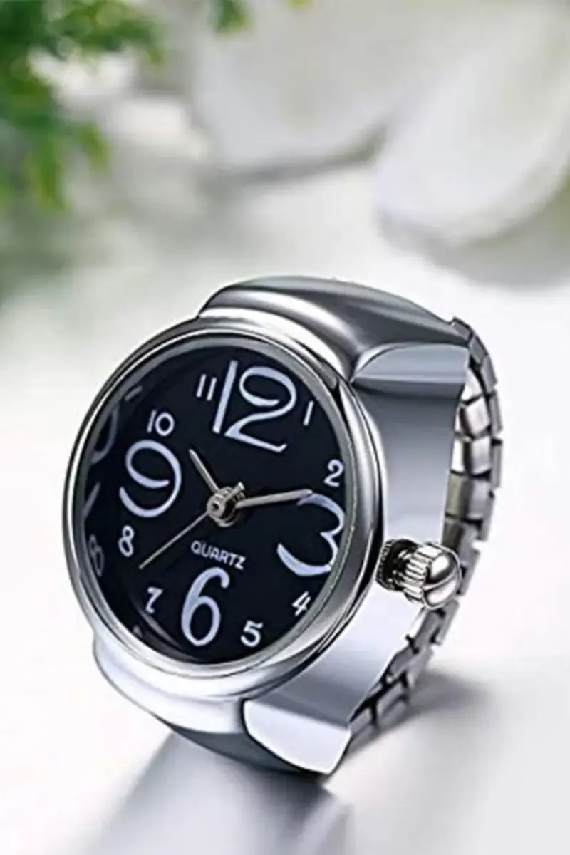 Unique Adjustable Finger Watch Ring for Unisex