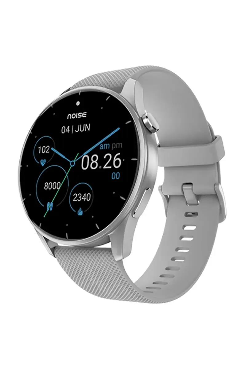 Noise Crew 1.38" Smartwatch with BT Calling, 100+ Watch Faces, Health Suite, 7 days Battery (Silver Grey)