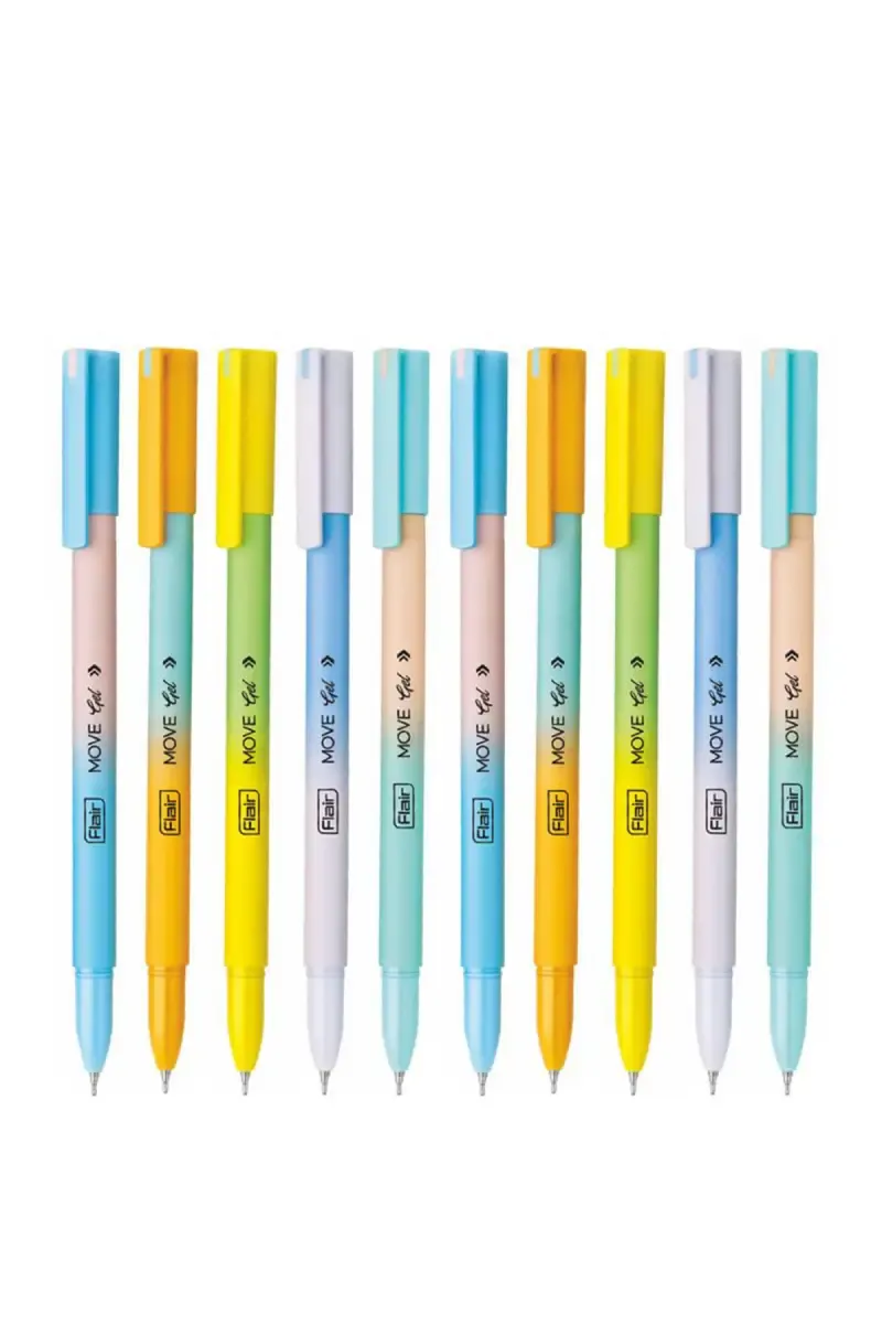 Flair Move Gel Pen (Blue Ink, Pack of 10)