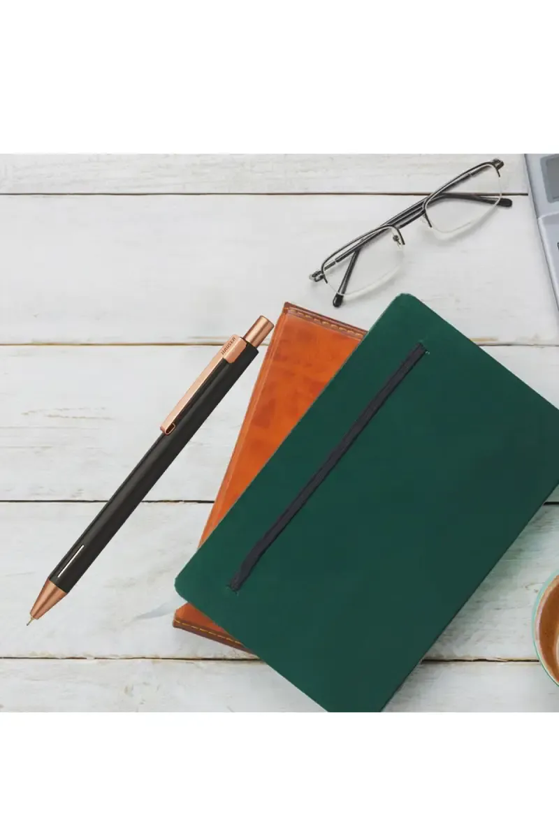 Hauser Cosmo Designer Ball Pen - Pack of 1 031721BLA&ROSGOLPACOF1