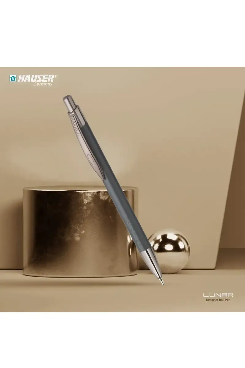Hauser Lunar Designer Ball Pen (Dark Grey) - Pack of 1
