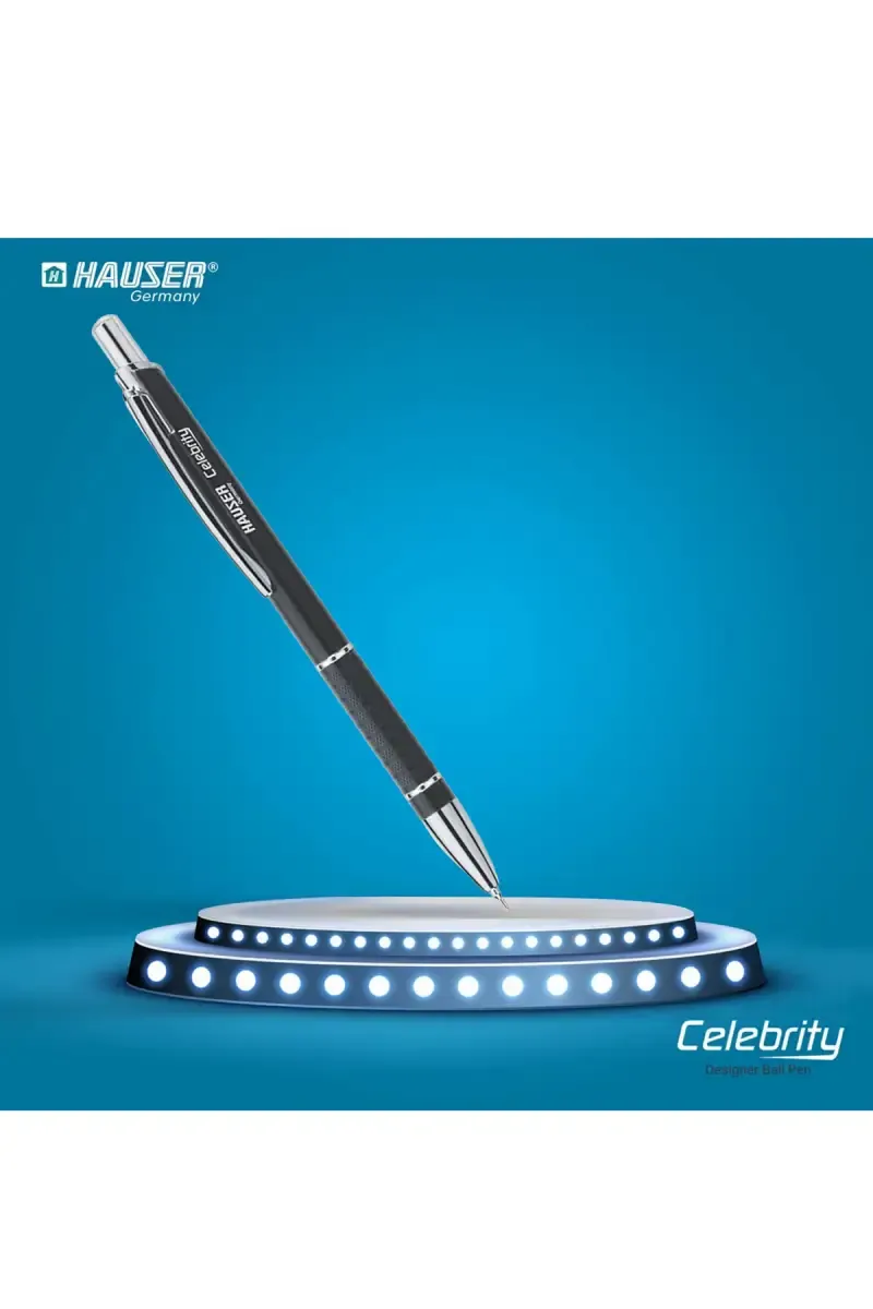 Hauser Germany Celebrity Designer Ball Pen (Black) - Pack of 1