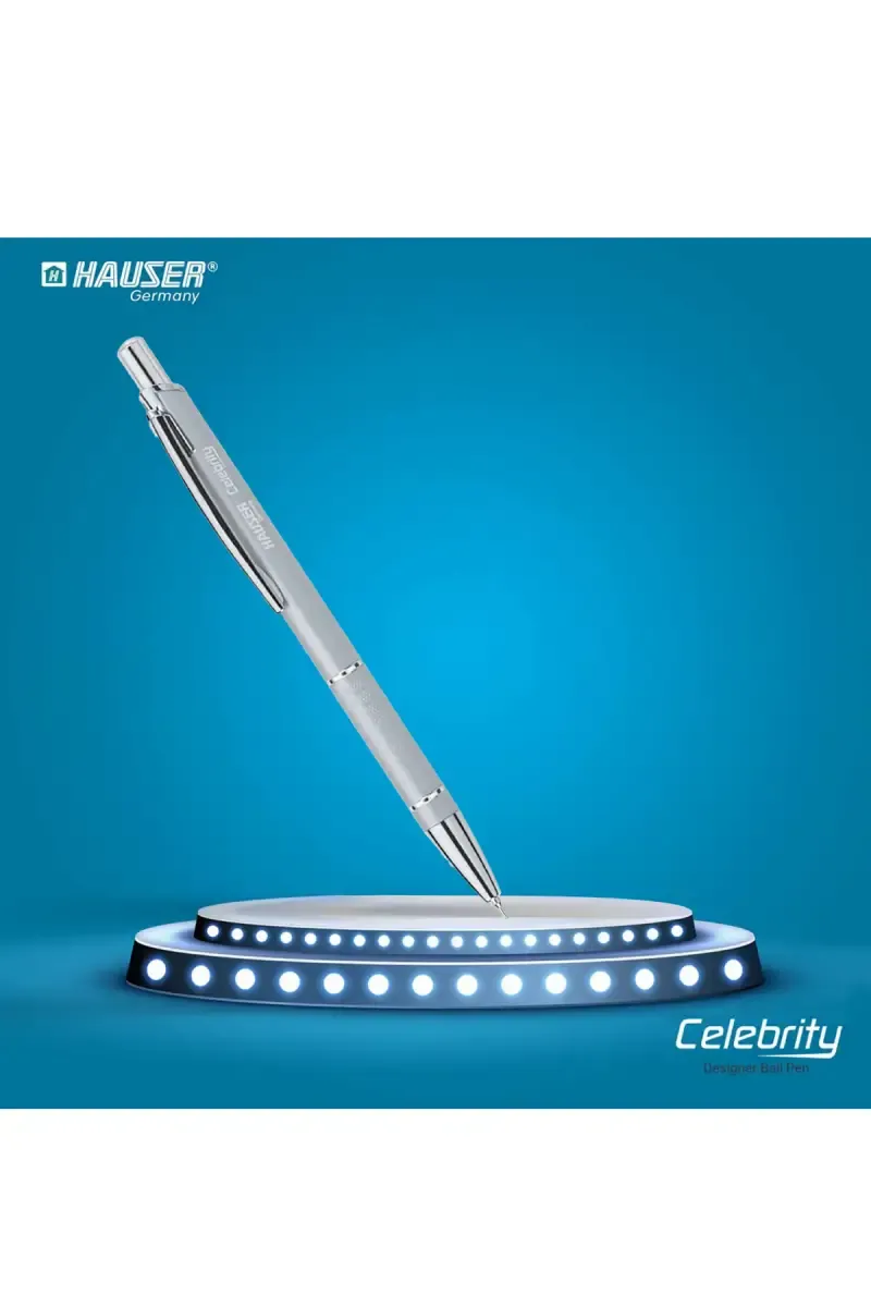 Hauser Germany Celebrity Designer Ball Pen (Light Grey) - Pack of 1 031725LIGGREPACOF1