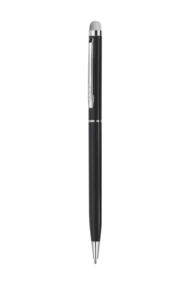 Hauser Duet Stylus Ball Pen (Black & Grey) - Pack of 1