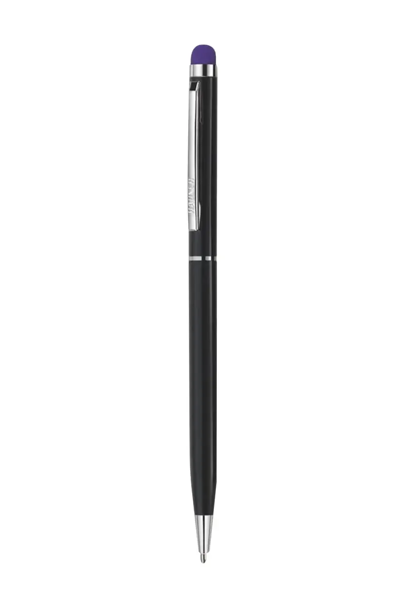 Hauser Duet Stylus Ball Pen (Black & Purple) - Pack of 1 031726BLA&PURPACOF1