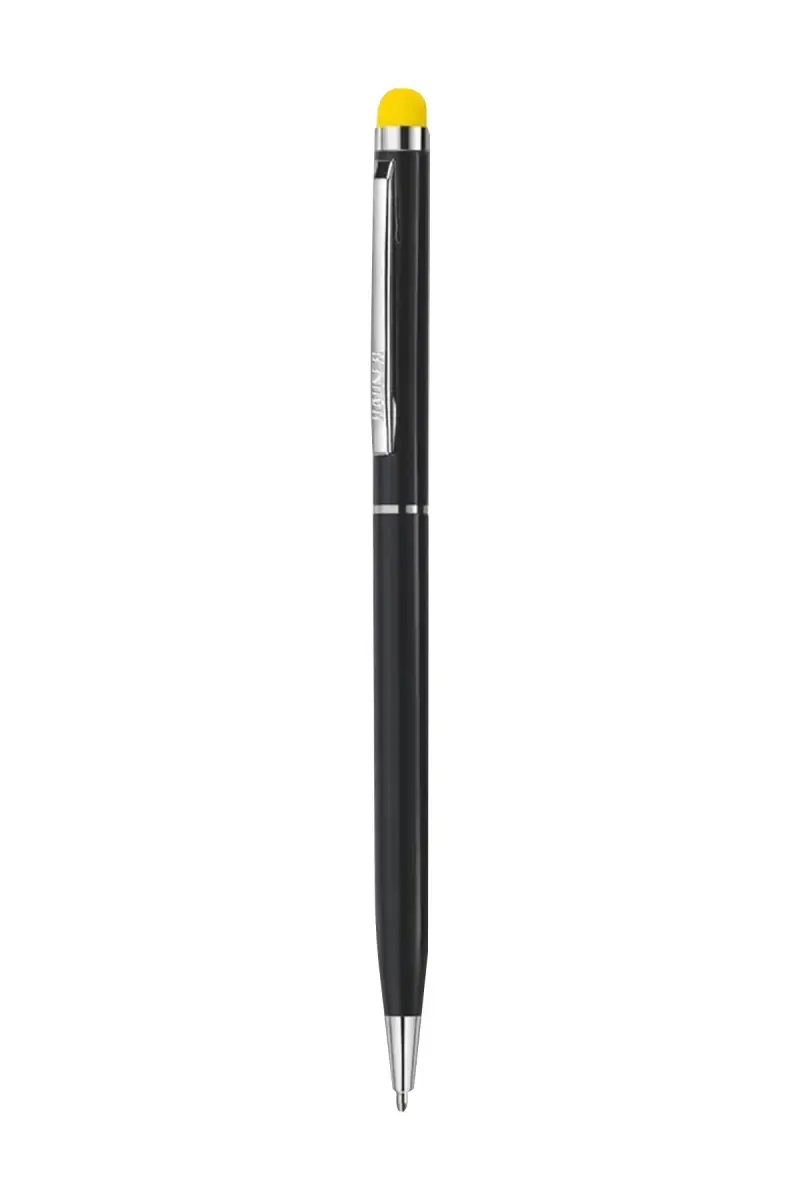 Hauser Duet Stylus Ball Pen (Black & Yellow) - Pack of 1 031726BLA&YELPACOF1
