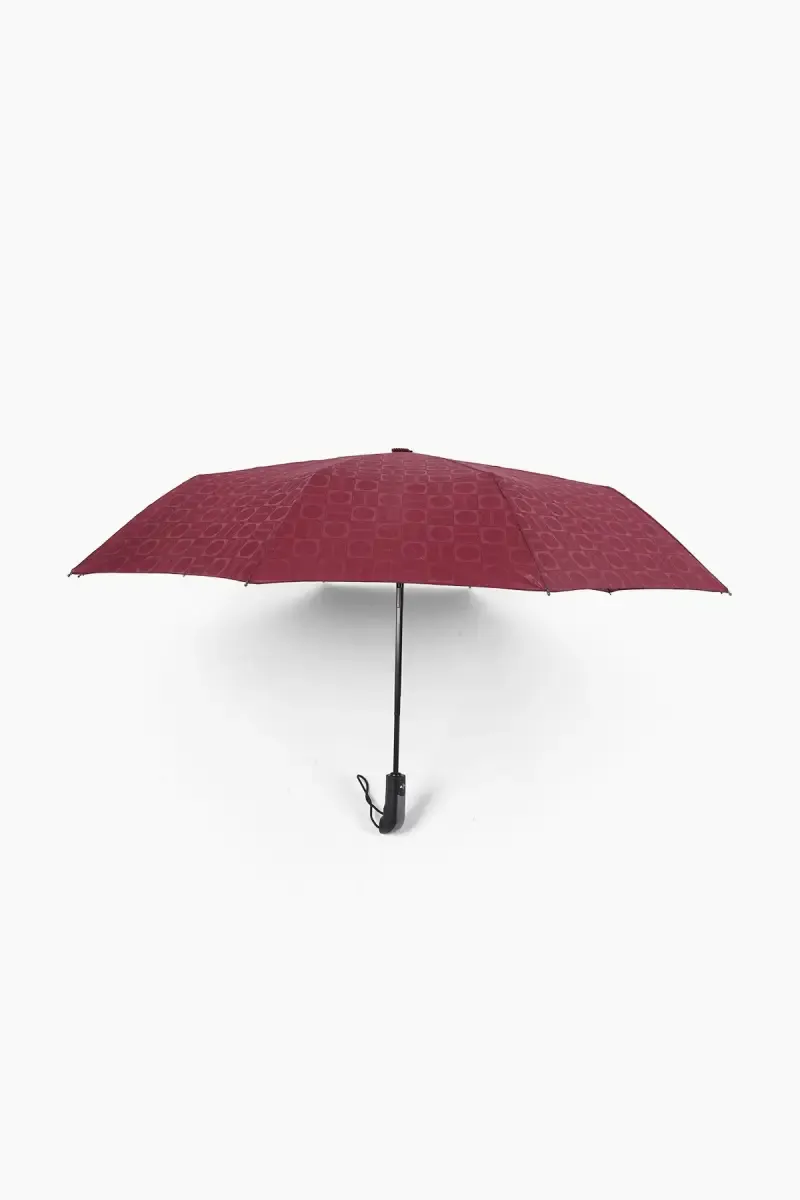 Polyester & Stainless steel 3 Fold Printed Umbrella - 33 Cm 031980RED