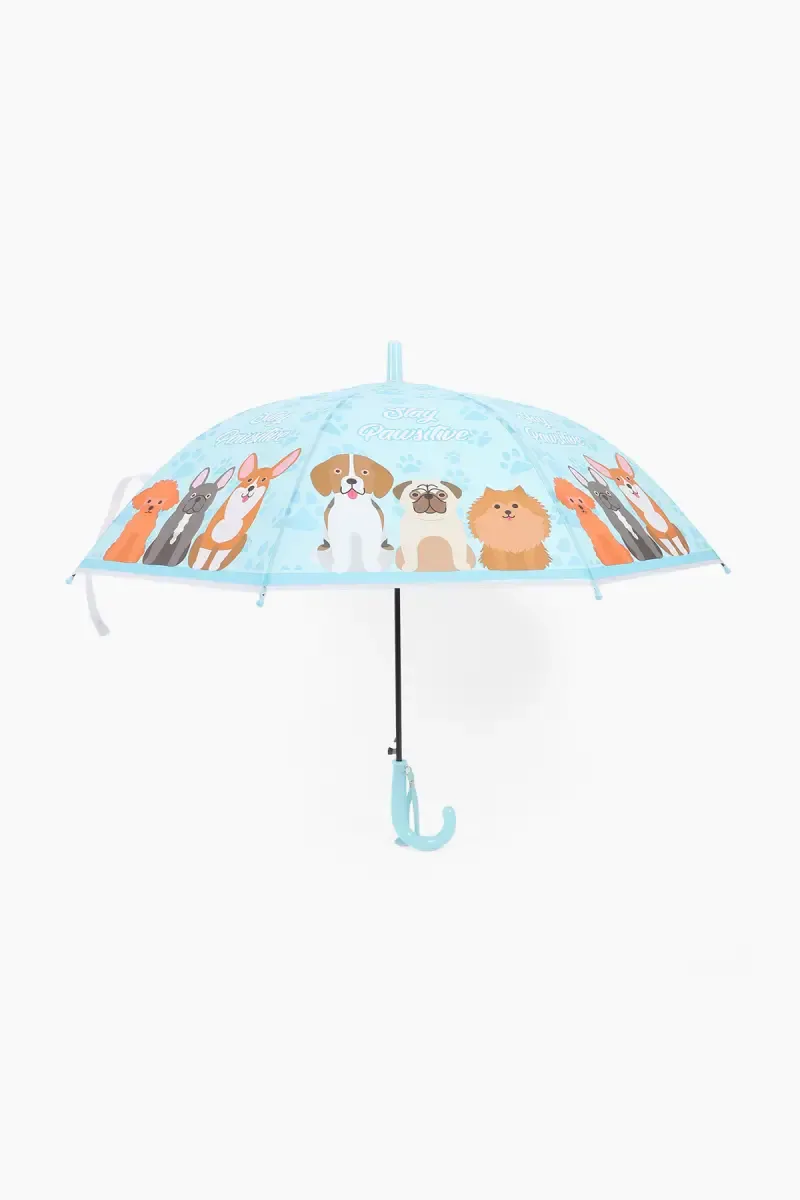 Polyester & Stainless Steel Single Fold Umbrella - 66 Cm 031998AQUBLU