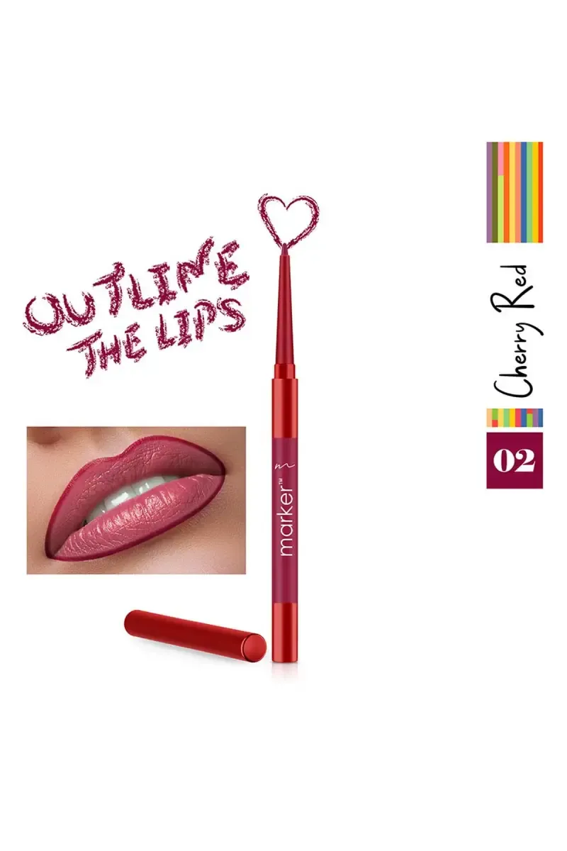 Beauty Relay London Marker Lip Liner Pencil - 0.27g (Cherry Red 02) 032087CHERED02