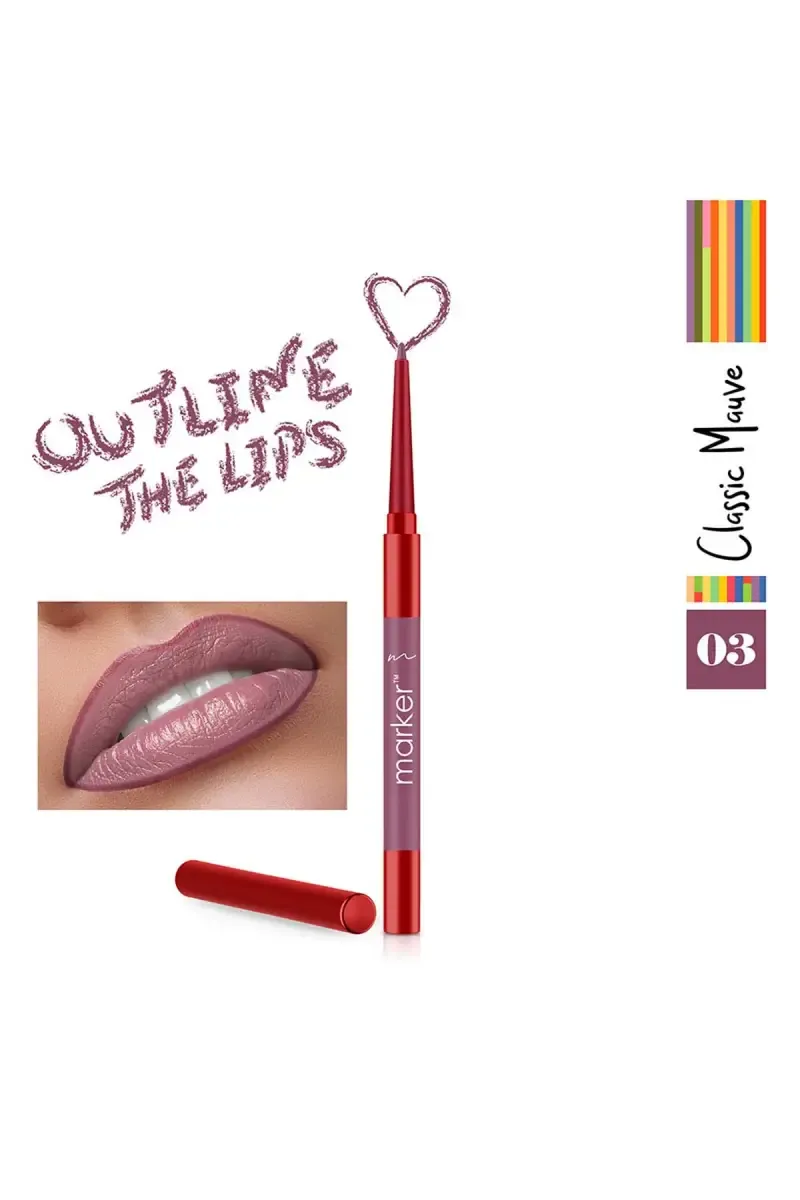 Beauty Relay London Marker Lip Liner Pencil - 0.27g (Classic Mauve 03)