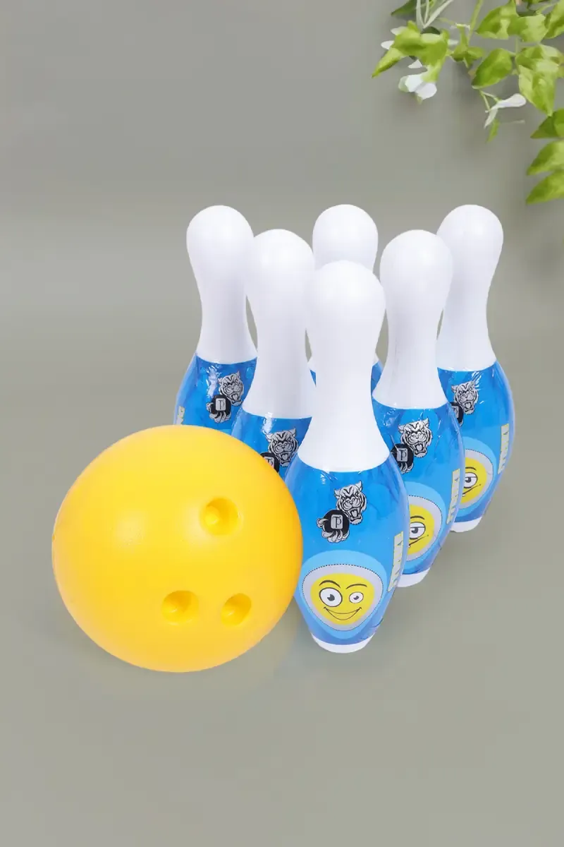 Bowling Play Set for Kids (Blue & Yellow)