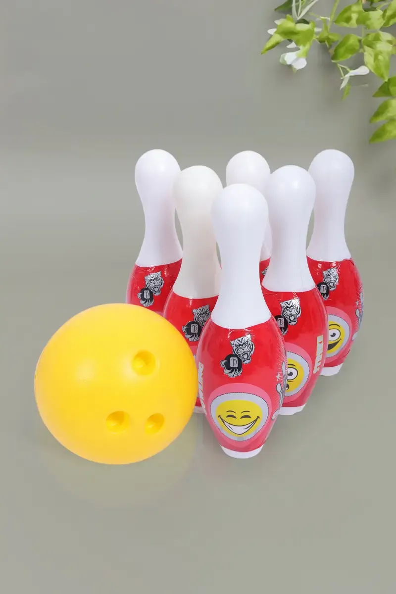 Bowling Play Set for Kids (Red & Yellow)