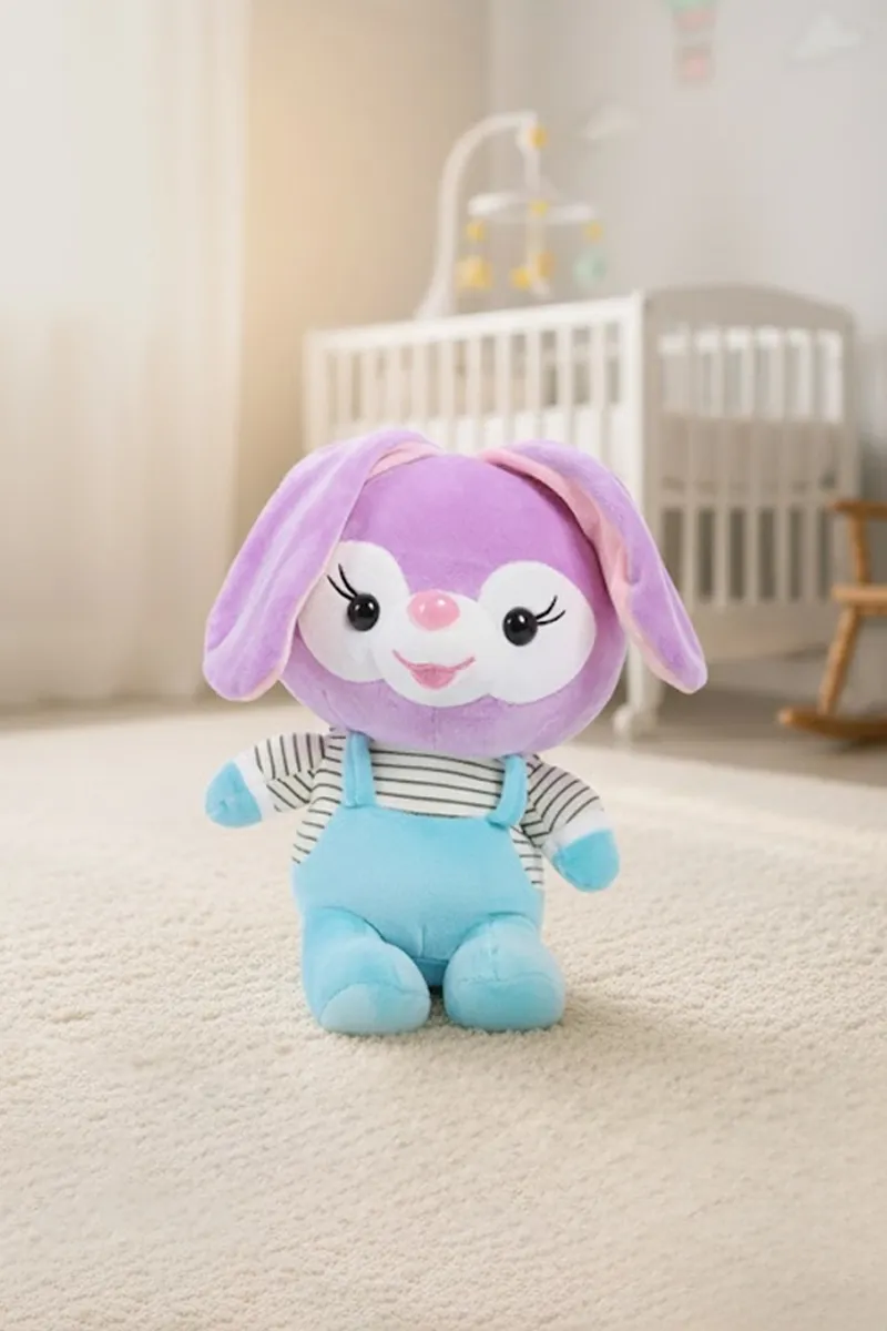 Cute Bunny Plush Soft Toy for Kids - 032481BLU