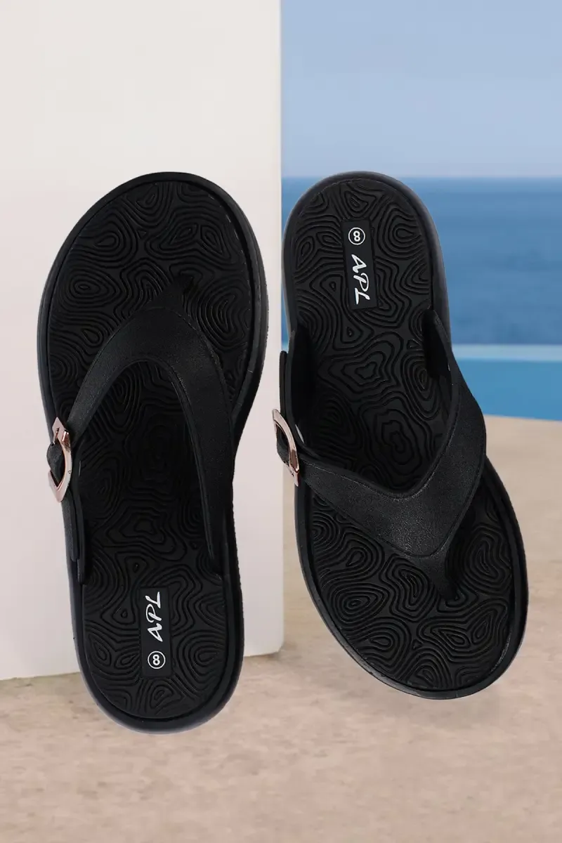 Slip-On with Adjustable Buckle Slippers for Women 0335537BLA