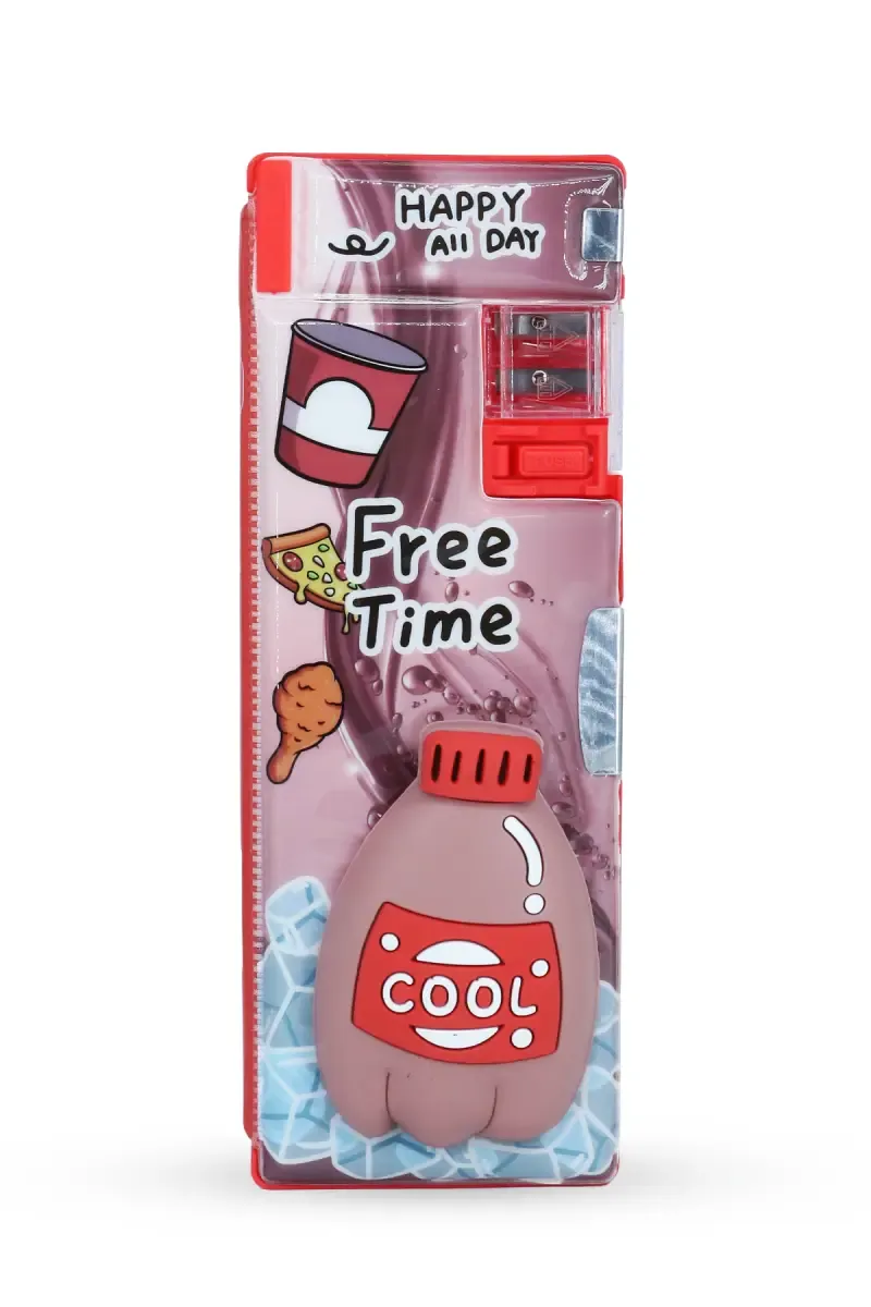 3D Cooldrink Printed Pencil Box (Red) 033931RED