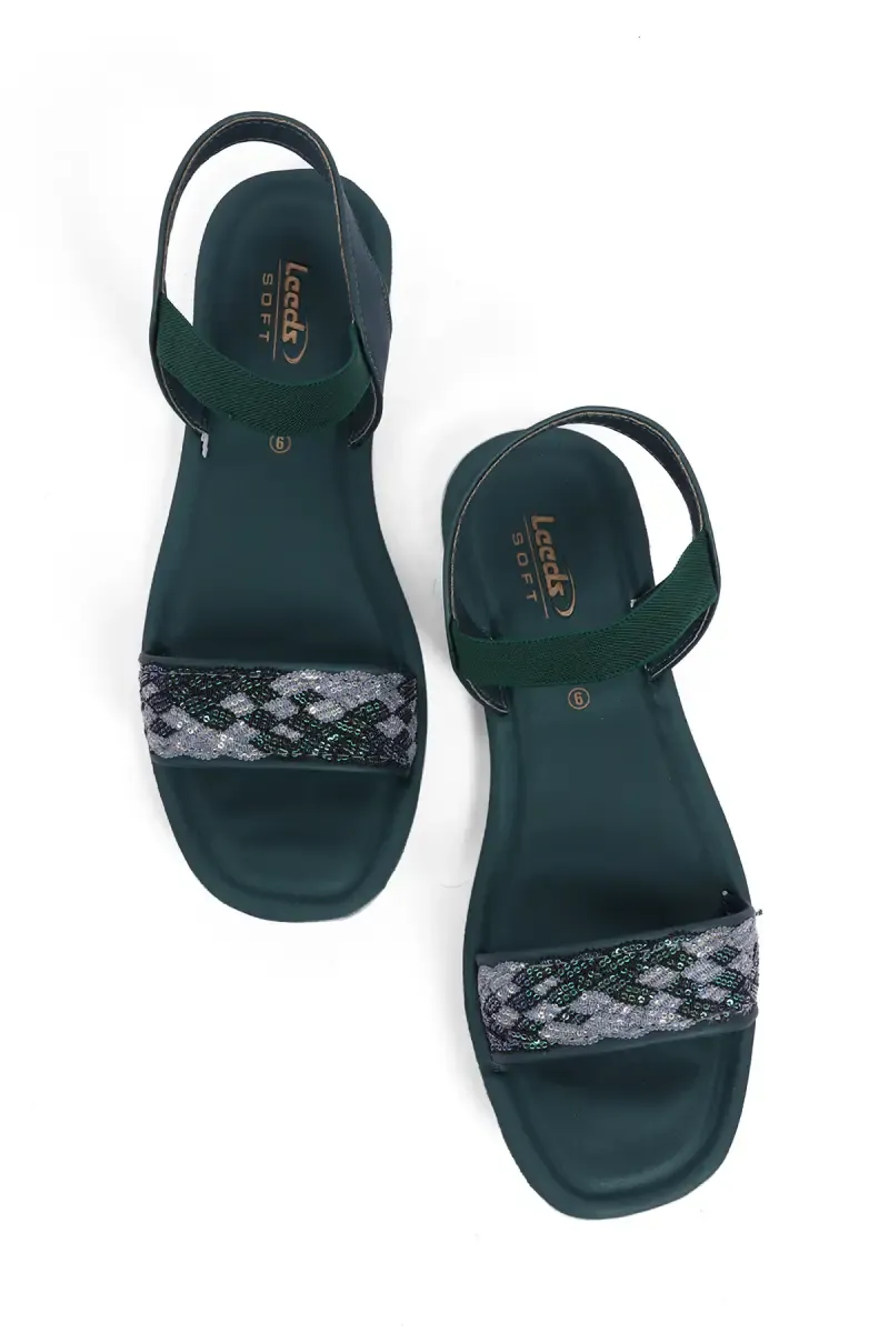 Sequin Embroidered Fashion Sandal for Women 0342907FORGRE