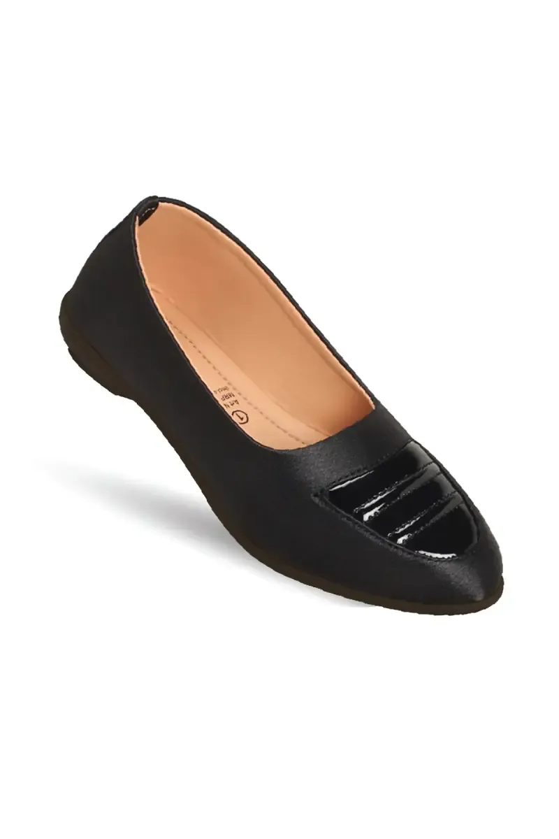 Glossy Slip-On Ballerina Flat Shoes for Women