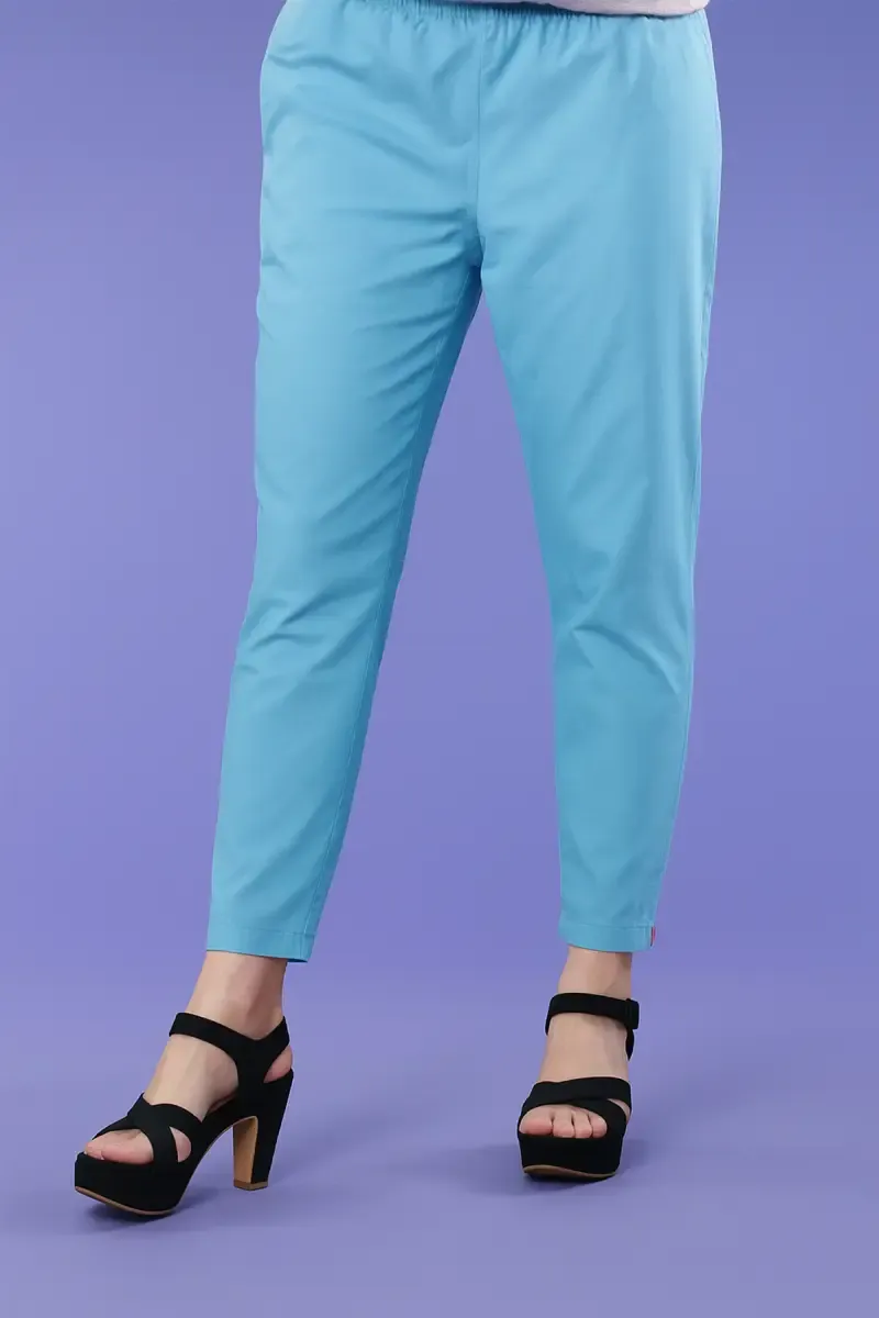 Cotton Straight fit Pant with Pocket for women 034324XLBLU