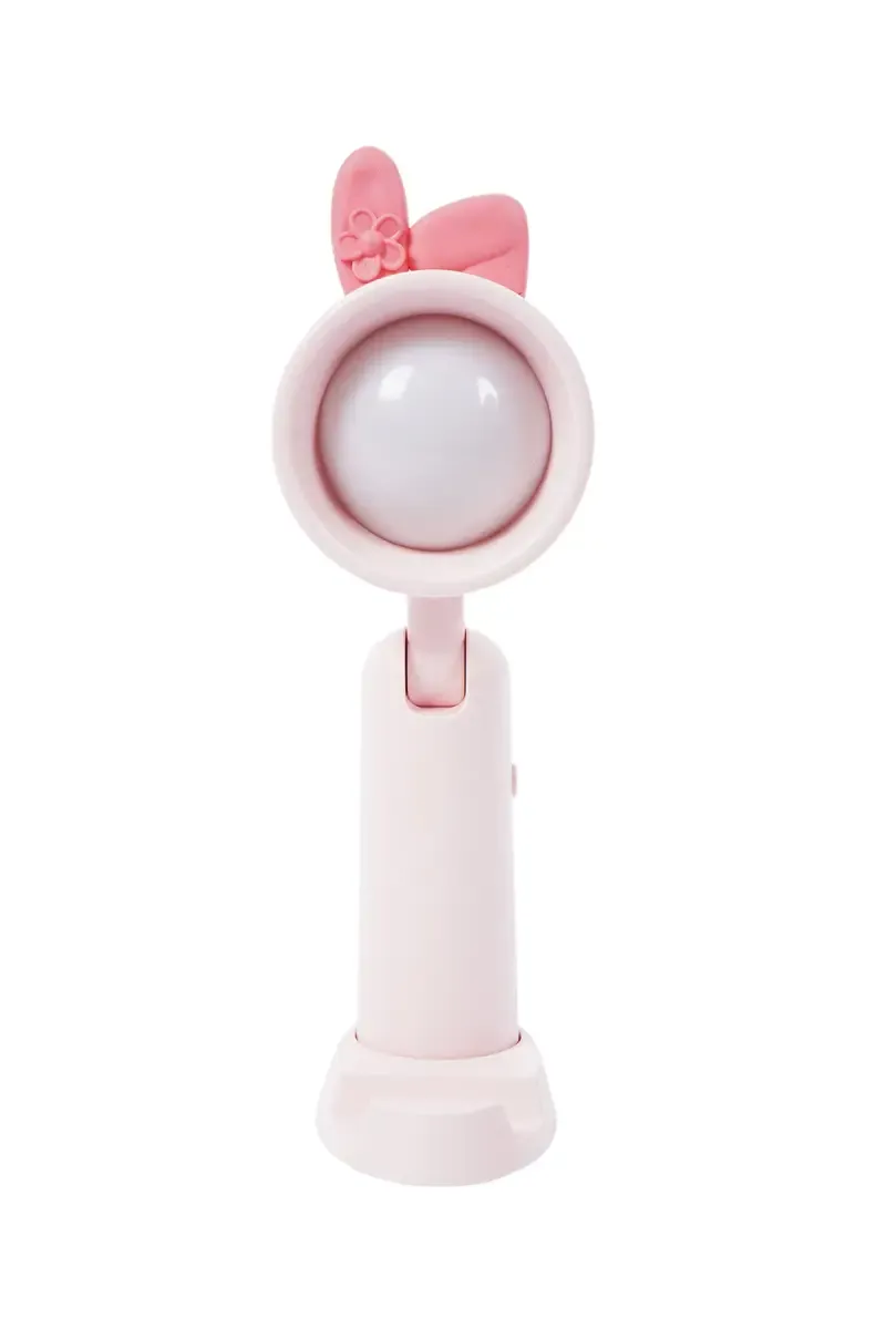 SM8107A Plastic LED Lovely Desk Lamp with 3.7V, upto 3 Hrs, USB Interface - Light Pink