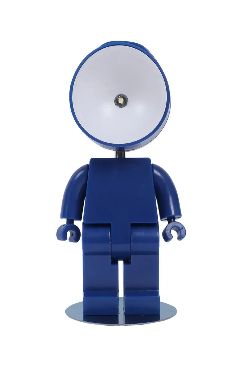 LD23 ABS Mini Robot Lamp with LED, 0.2 W, AG3 Battery, 360° Degree Rotation - Blue