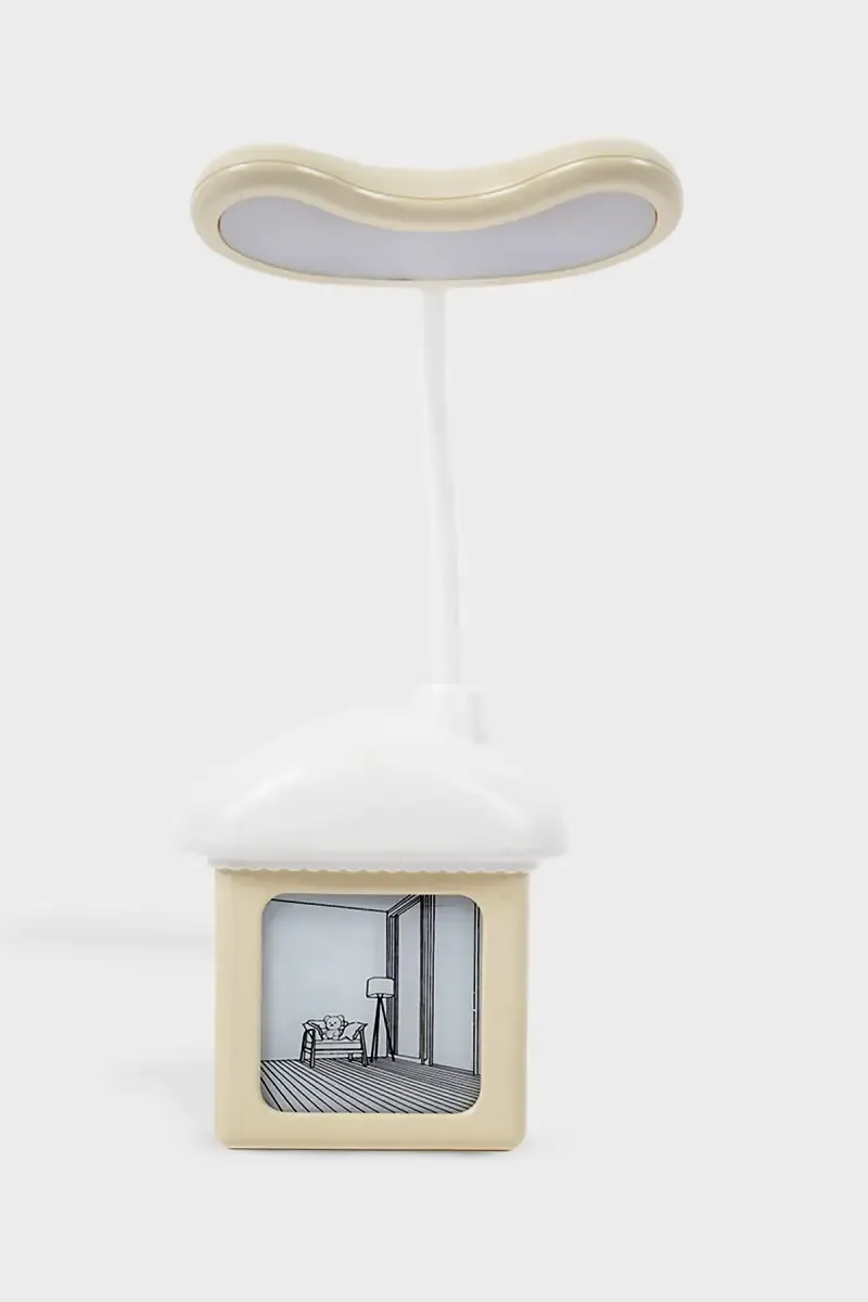 LD3066 ABS Multifunctional Table Lamp with 5V, Upto 3 Hrs, USB Connection, 29 cm - Sandal