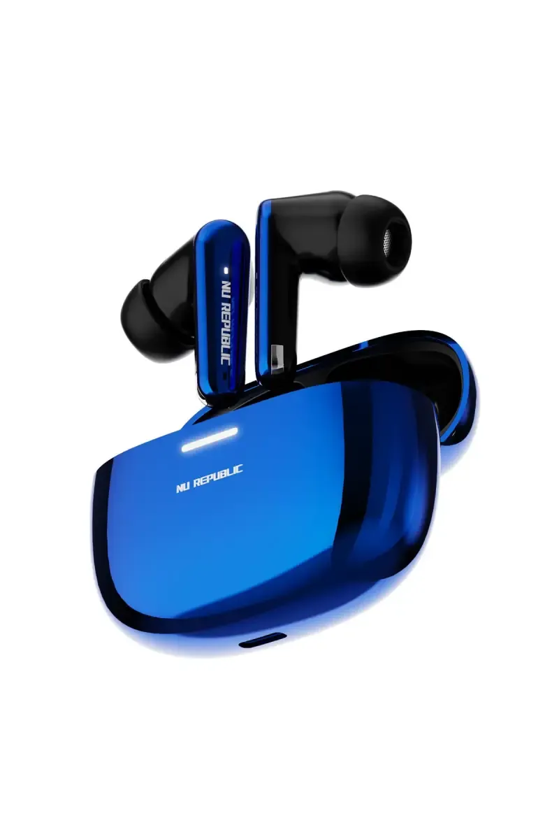 Nu Republic Epic X4 In Ear TWS Earbuds with 52 Hrs Playtime, Dual Mode, ENC Technology, Dual Mic (Cosmic Blue)
