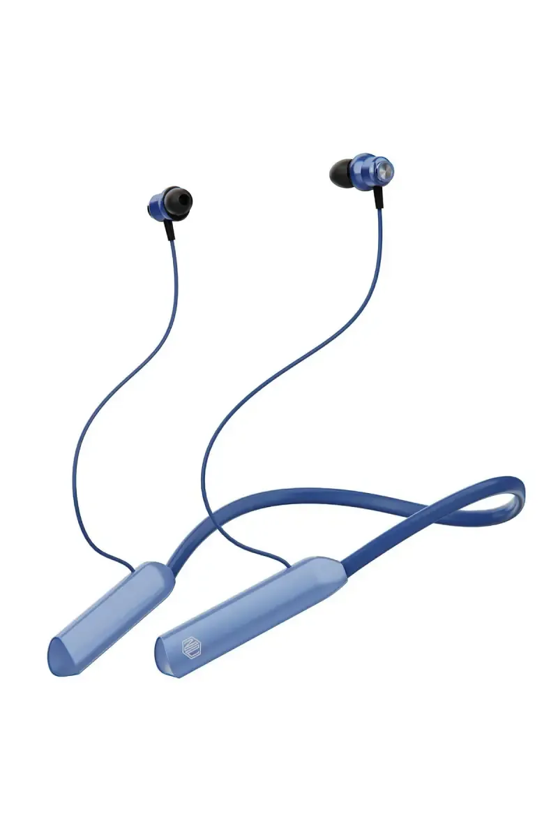 Nu Republic Pulse Metal Wireless Bluetooth In Ear Neckband with 50 Hrs Playtime, ENC, Fast Charging, Dual Pairing (Blue)