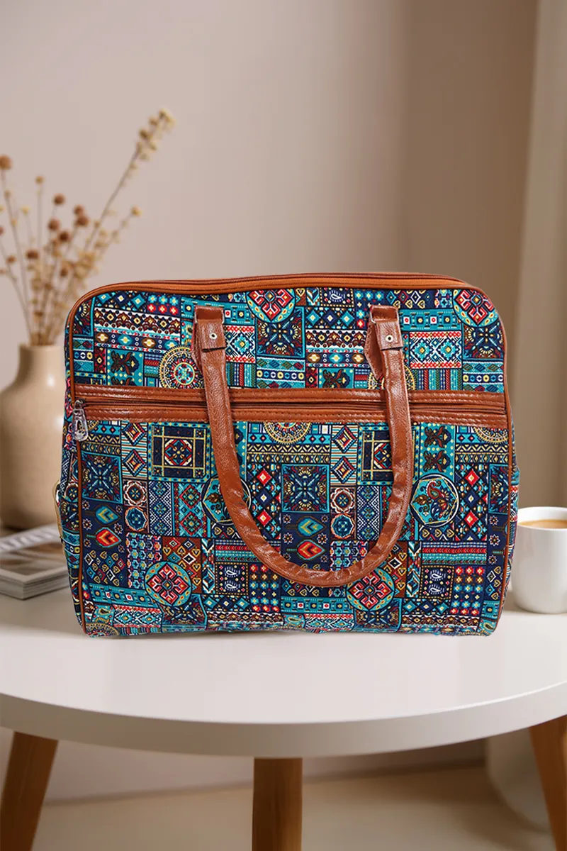 Boho Print Travel Handbag for Women