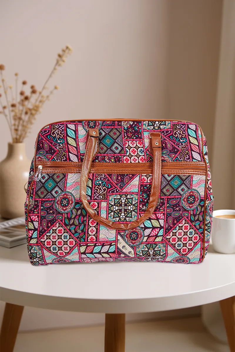 Boho Print Travel Handbag for Women 034569PIN
