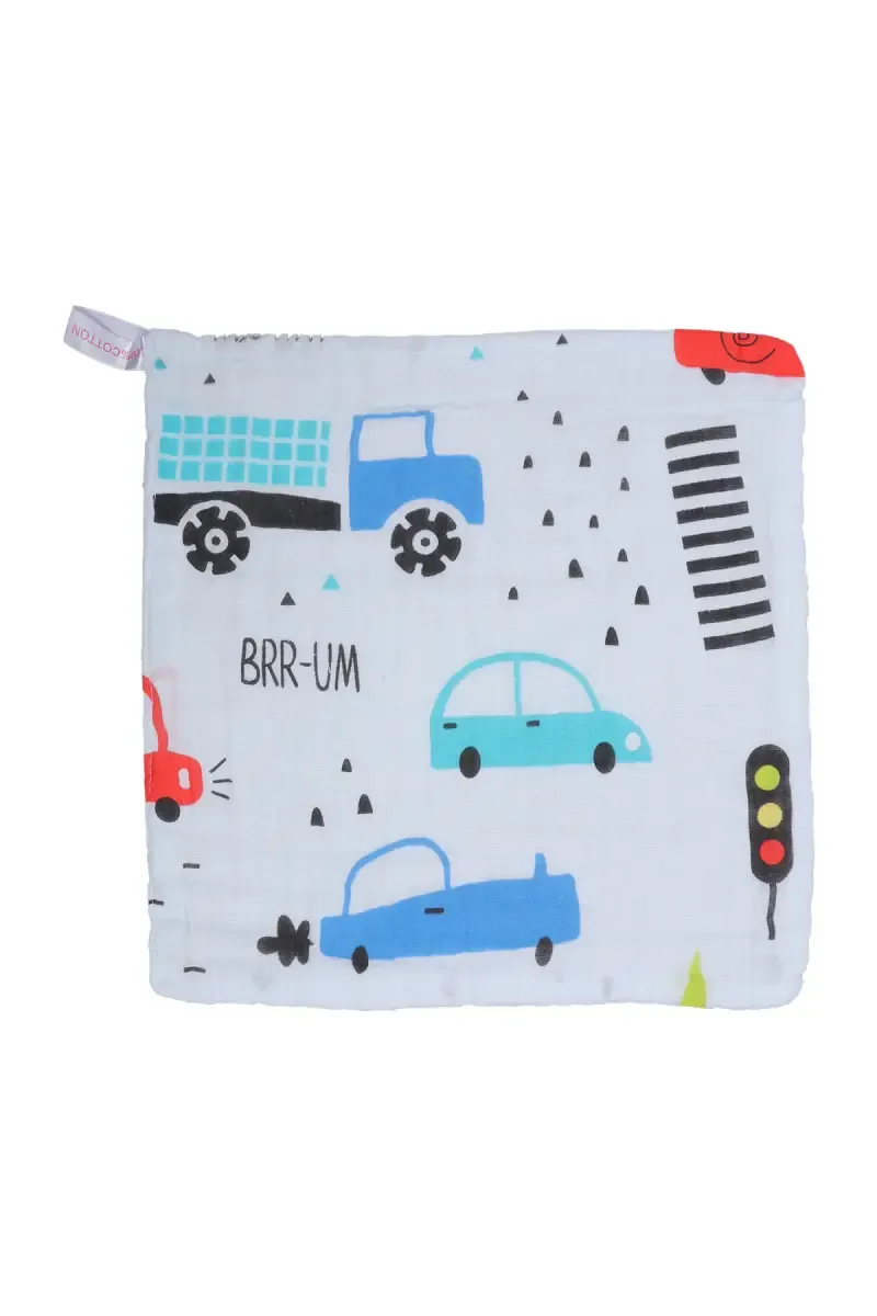 Muslin Layered Hanky / Wash Cloth for Babies - Light Blue