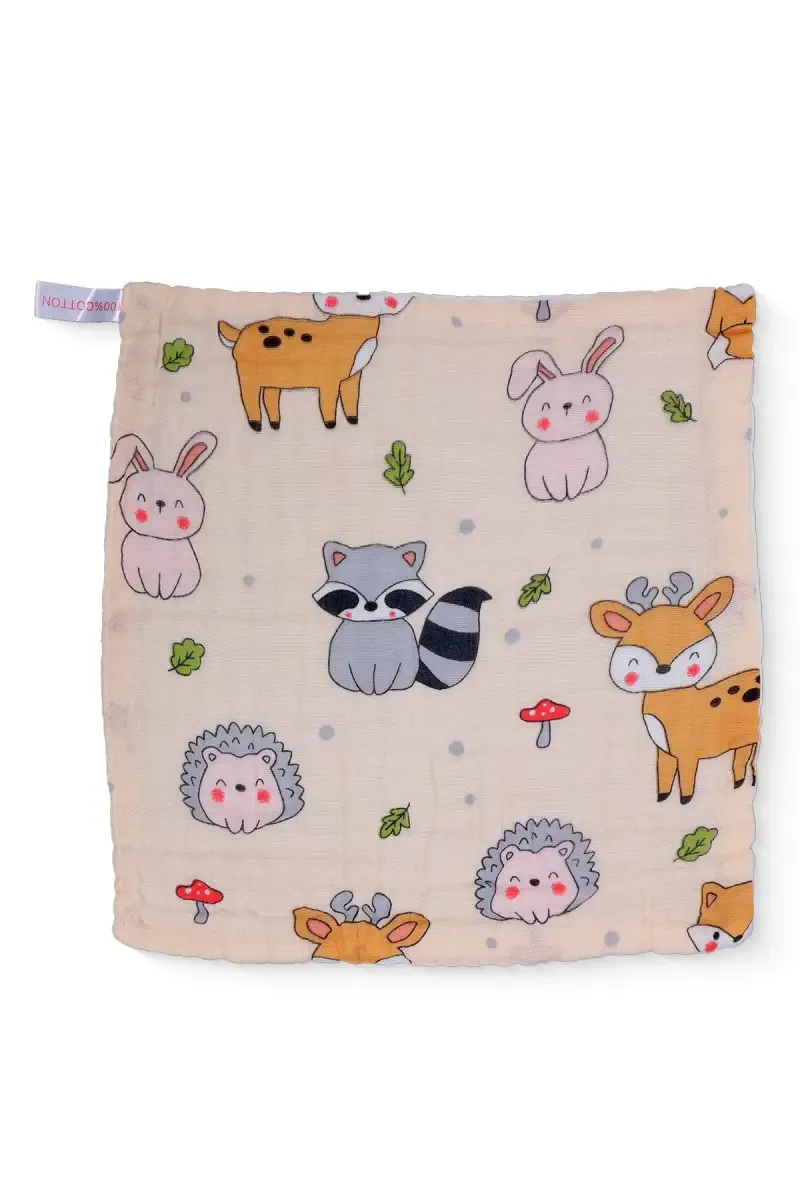 Muslin Layered Hanky / Wash Cloth for Babies - White